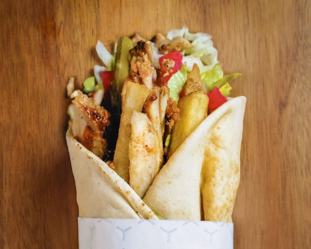 Delicious Chicken Shawarma Wrap at Captain Shawarma in Edmonton, AB