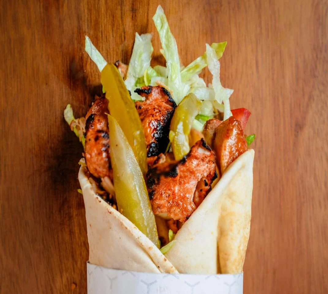 Delicious Chicken Tawouk wrap at Captain Shawarma in Edmonton, AB